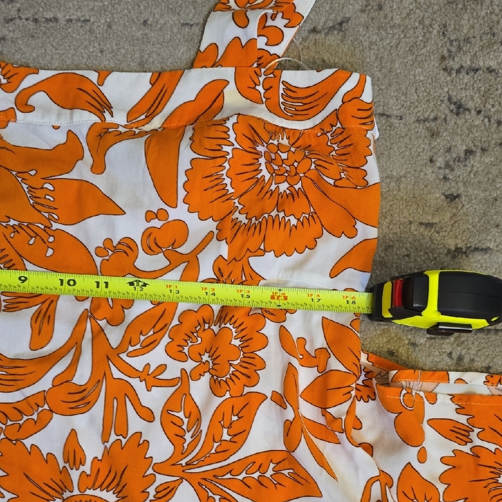 MSK Vibrant  Floral Orange and White Dress, XL, NWT - Picture 10 of 14